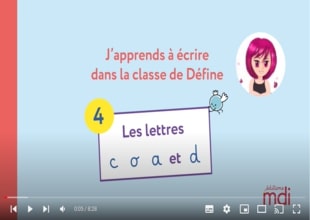 Leçon d'écriture 4 - Les lettres c, o, a et d